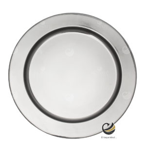 Plato Base P60-LIS Plata 33 cm. (Acero Inoxidable)