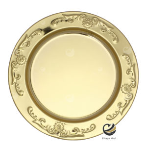 Plato Base P140-GRE Oro 30 cm. (Acero Inoxidable)