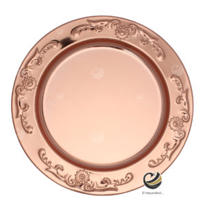 Plato Base P140-GRE Rosa Oro 30 cm. (Acero Inoxidable)