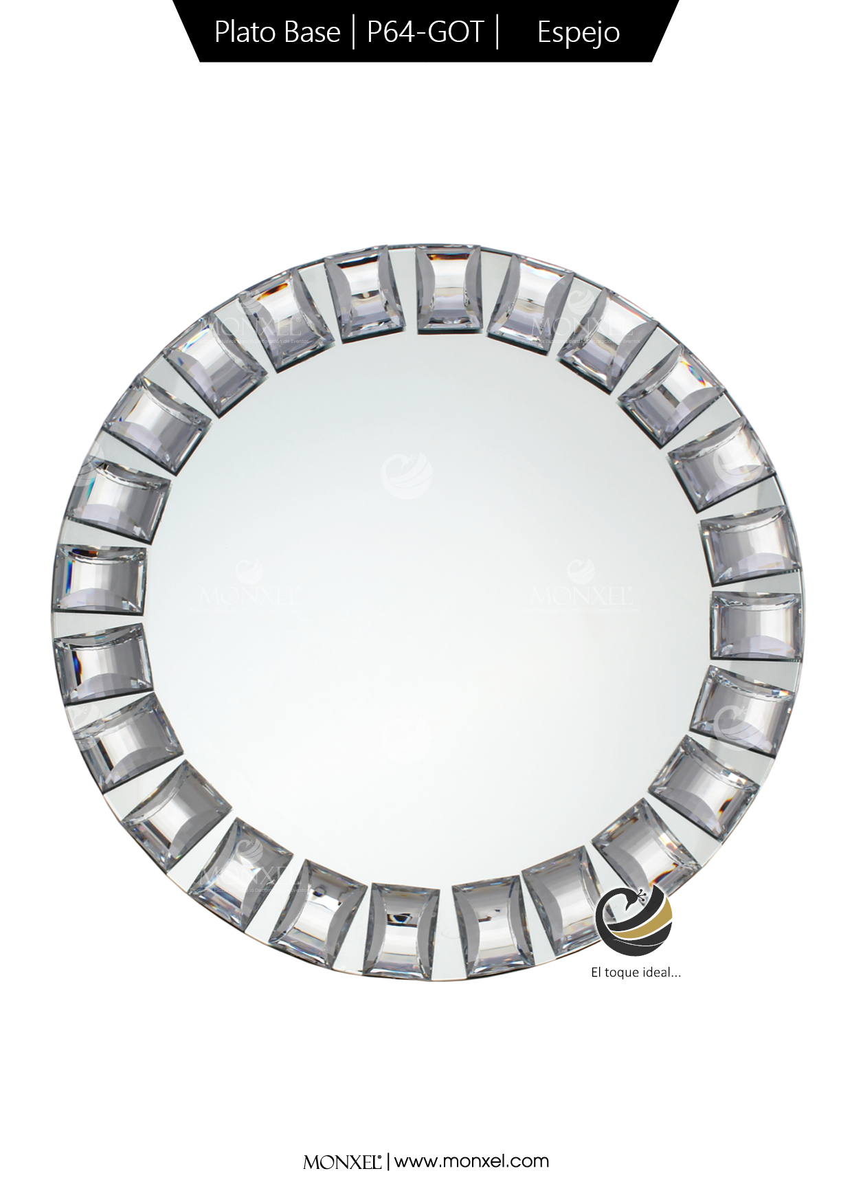 Plato Base P64-GOT Espejo 33 cm. (Espejo)