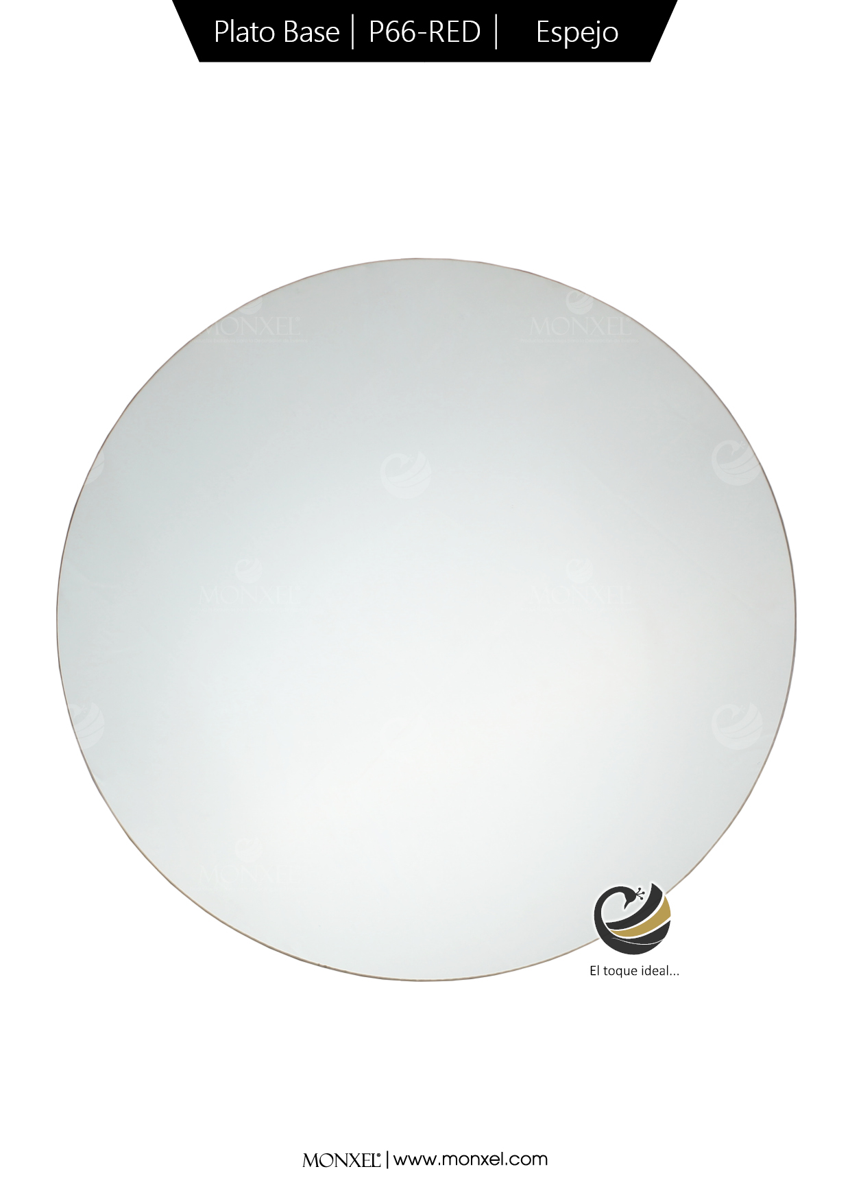 Plato Base P66-RED Espejo 34.5 cm. (Espejo)