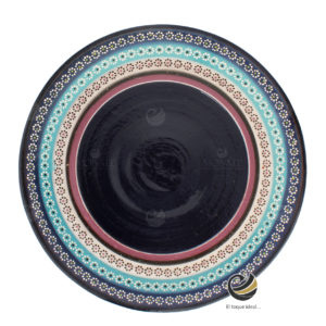 Plato Base P88-BAR Azul Multicolor 33 cm. (Barro)