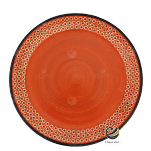 Plato Base P91-BAR Naranja 33 cm. (Barro)