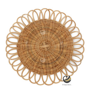 Plato Base P92-TAU Natural 31.5cm. (Ratán Natural)