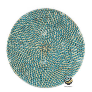 Plato Base P94-HUE Azul 31.5cm. (Ratán Natural)