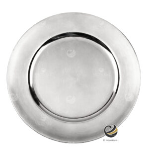 Plato Base P15-RLI Plata 33 cm. (Polipropileno)