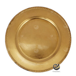 Plato Base P16-TRE Oro 33 cm. (Polipropileno)