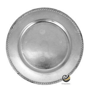 Plato Base P16-TRE Plata 33 cm. (Polipropileno)