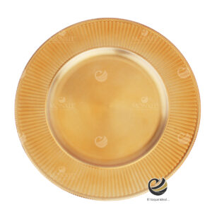 Plato Base P177-OLA Oro 33 cm. (Polipropileno)
