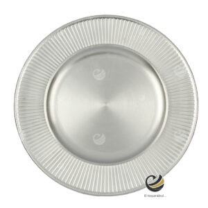 Plato Base P177-OLA Plata 33 cm. (Polipropileno)