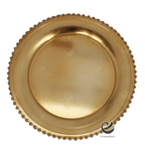 Plato Base P18-PER Oro 33 cm. (Polipropileno)