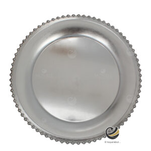 Plato Base P18-PER Plata 33 cm. (Polipropileno)