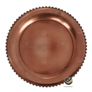 Plato Base P18-PER Rosa Oro 33 cm. (Polipropileno)