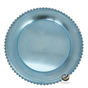Plato Base P18-PER Azul Tiffany 33 cm. (Polipropileno)