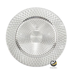 Plato Base P180-ROM Plata 33 cm. (Polipropileno)