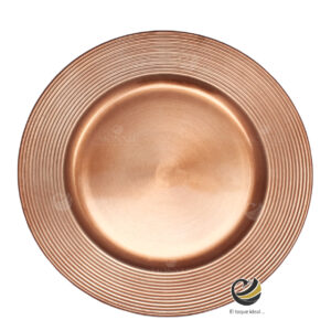 Plato Base P27-SNA Rosa Oro 33 cm. (Polipropileno)