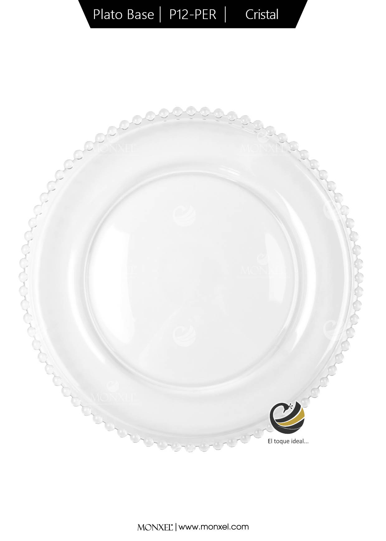 Plato Base P12-PER Cristal 33cm (Cristal)