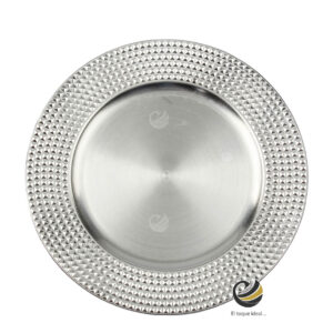 Plato Base P182-MON Plata 33 cm. (Polipropileno)