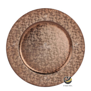Plato Base P21-HOL Rosa Oro 33 cm. (Polipropileno)