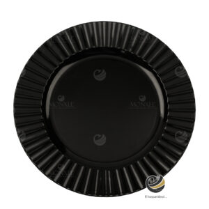 Plato Base P01-OLA Negro 33 cm. (Polipropileno)