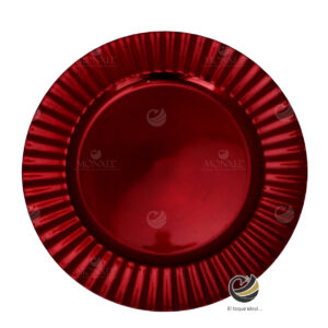Plato Base P01-OLA Rojo 33 cm. (Polipropileno)