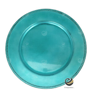 Plato Base P02-BOL Azul Tiffany 33 cm. (Polipropileno)