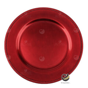 Plato Base P02-BOL Rojo 33 cm. (Polipropileno)