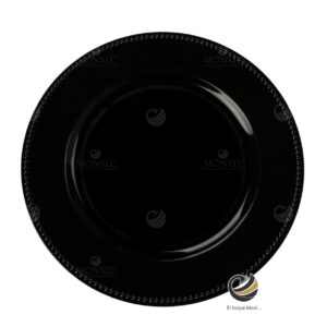 Plato Base P02-BOL Negro 33 cm. (Polipropileno)