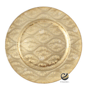 Plato Base P09-VIN Oro 33 cm. (Polipropileno)