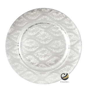 Plato Base P09-VIN Plata 33 cm. (Polipropileno)