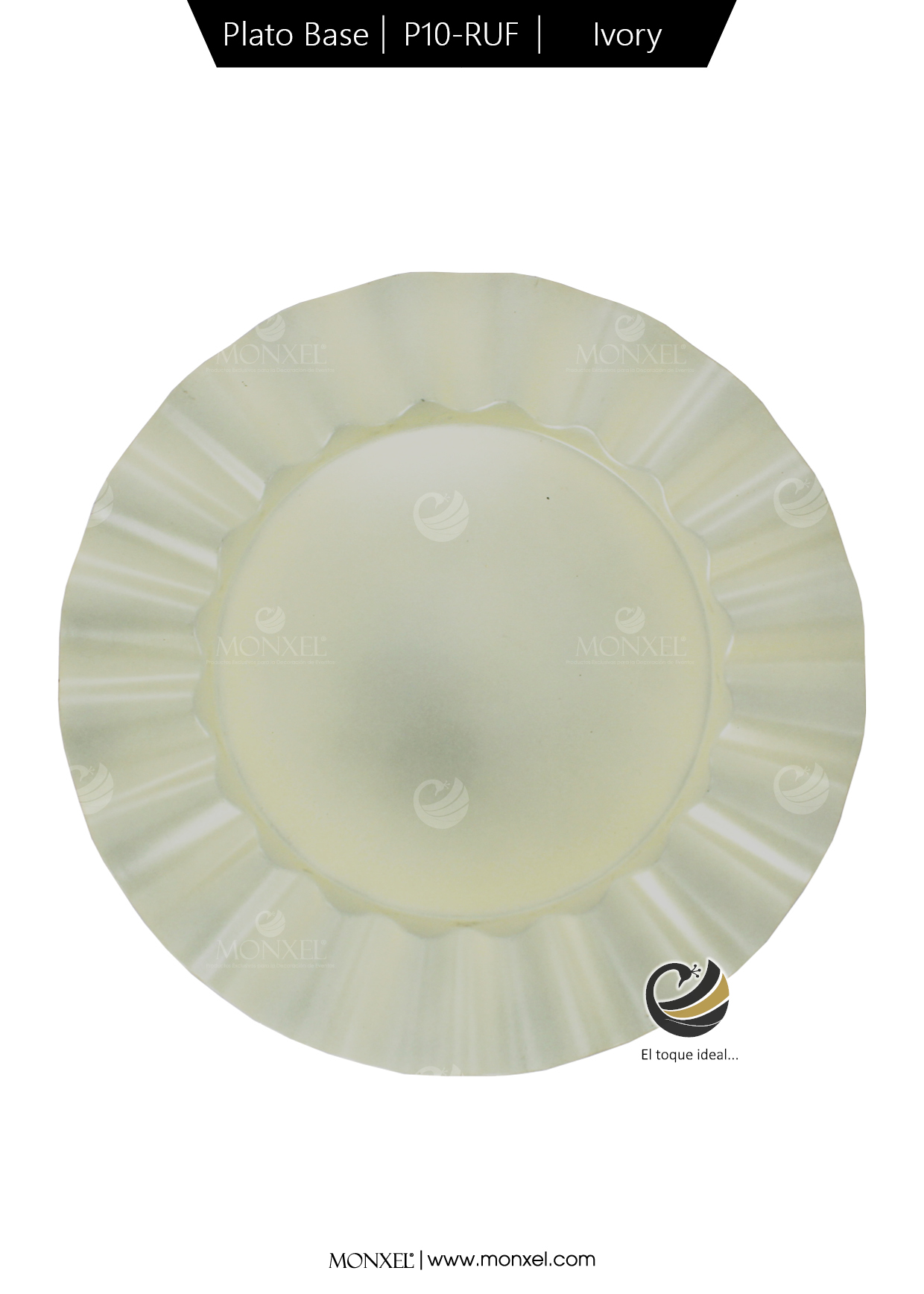 Plato Base P10-RUF Ivory 33 cm. (Polipropileno)