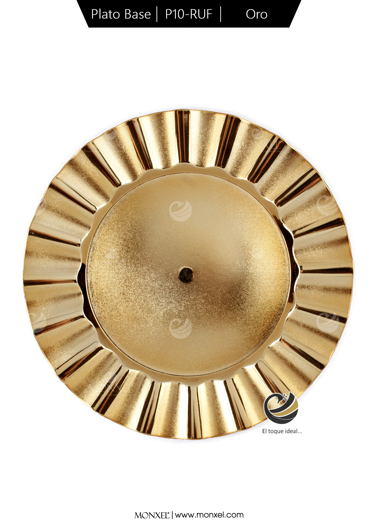 Plato Base P10-RUF Oro 33 cm. (Polipropileno)
