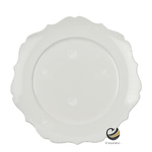 Plato Base P11-FLO Blanco 33 cm. (Polipropileno)