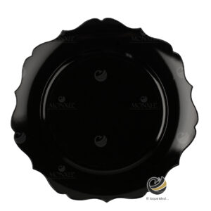 Plato Base P11-FLO Negro 33 cm. (Polipropileno)