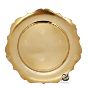 Plato Base P11-FLO Oro 33 cm. (Polipropileno)