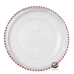 Plato Base P12-PER B Rosa Oro 33cm (Cristal)