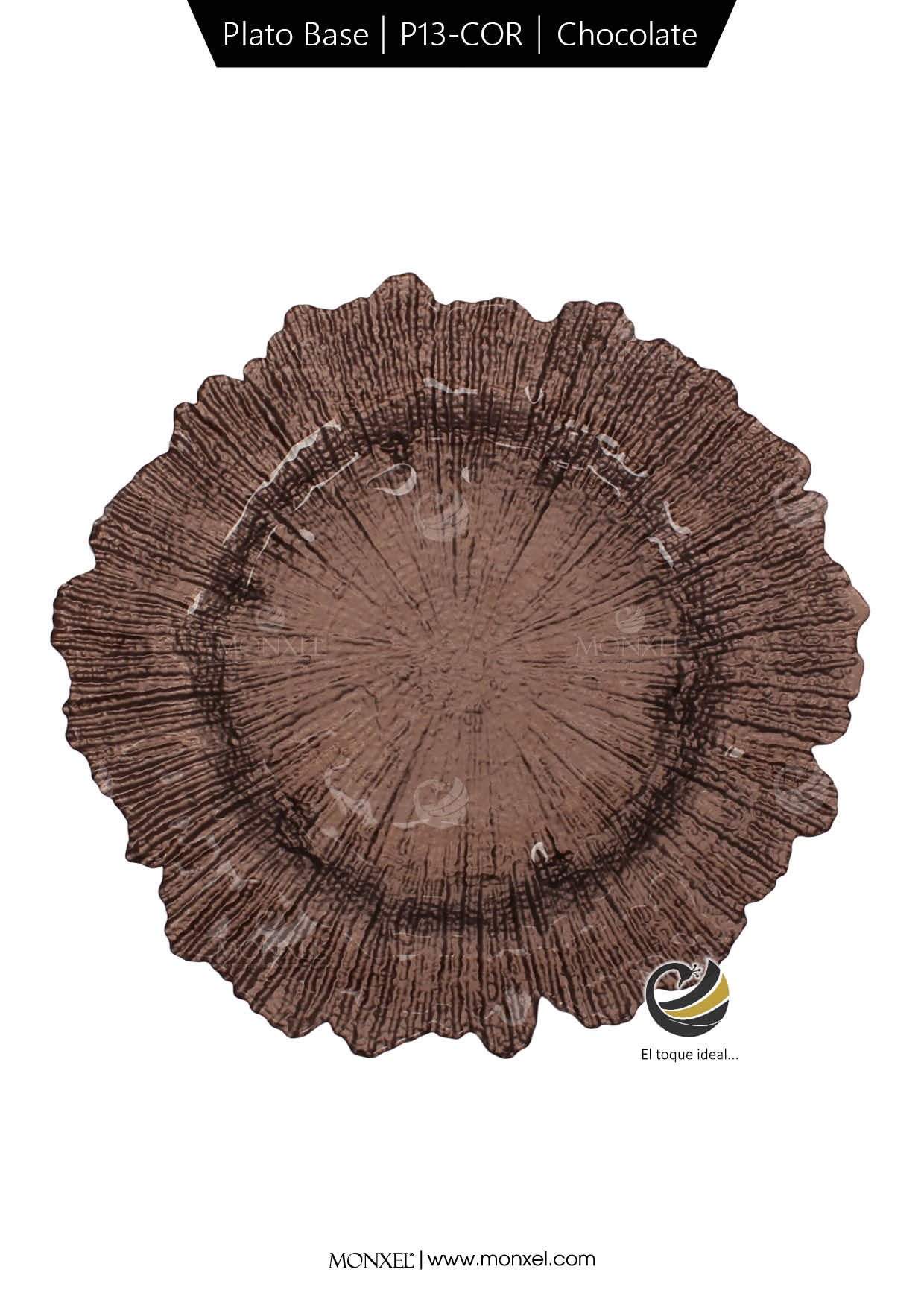 Plato Base P13-COR Chocolate 33cm (Cristal)