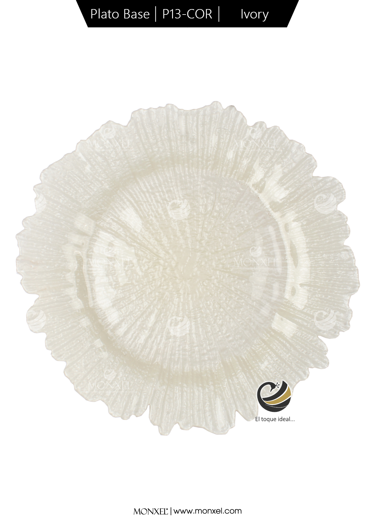 Plato Base P13-COR Ivory 33cm (Cristal)