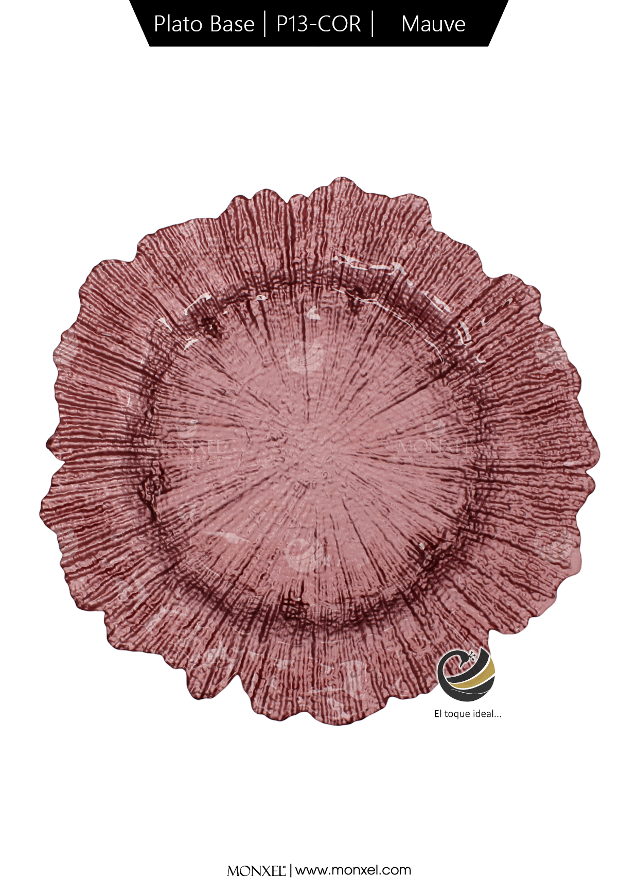 Plato Base P13-COR Mauve 33cm (Cristal)