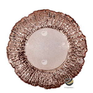 Plato Base P137-COR Rosa Oro 33 cm. (Polipropileno)