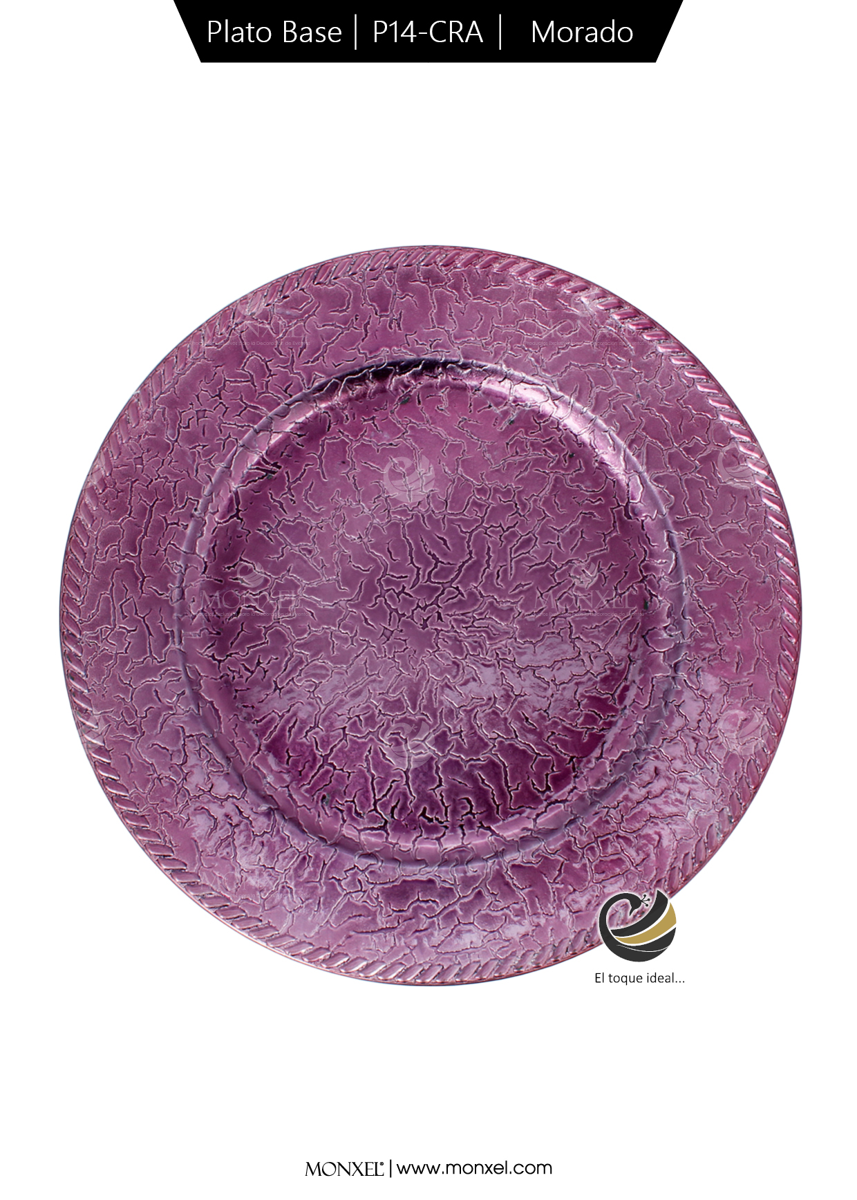 Plato Base P14-CRA Morado 33 cm. (Polipropileno)