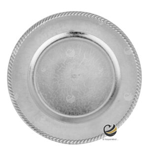Plato Base P14-CRA Plata 33 cm. (Polipropileno)