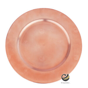 Plato Base P15-RLI Rosa Oro 33 cm. (Polipropileno)