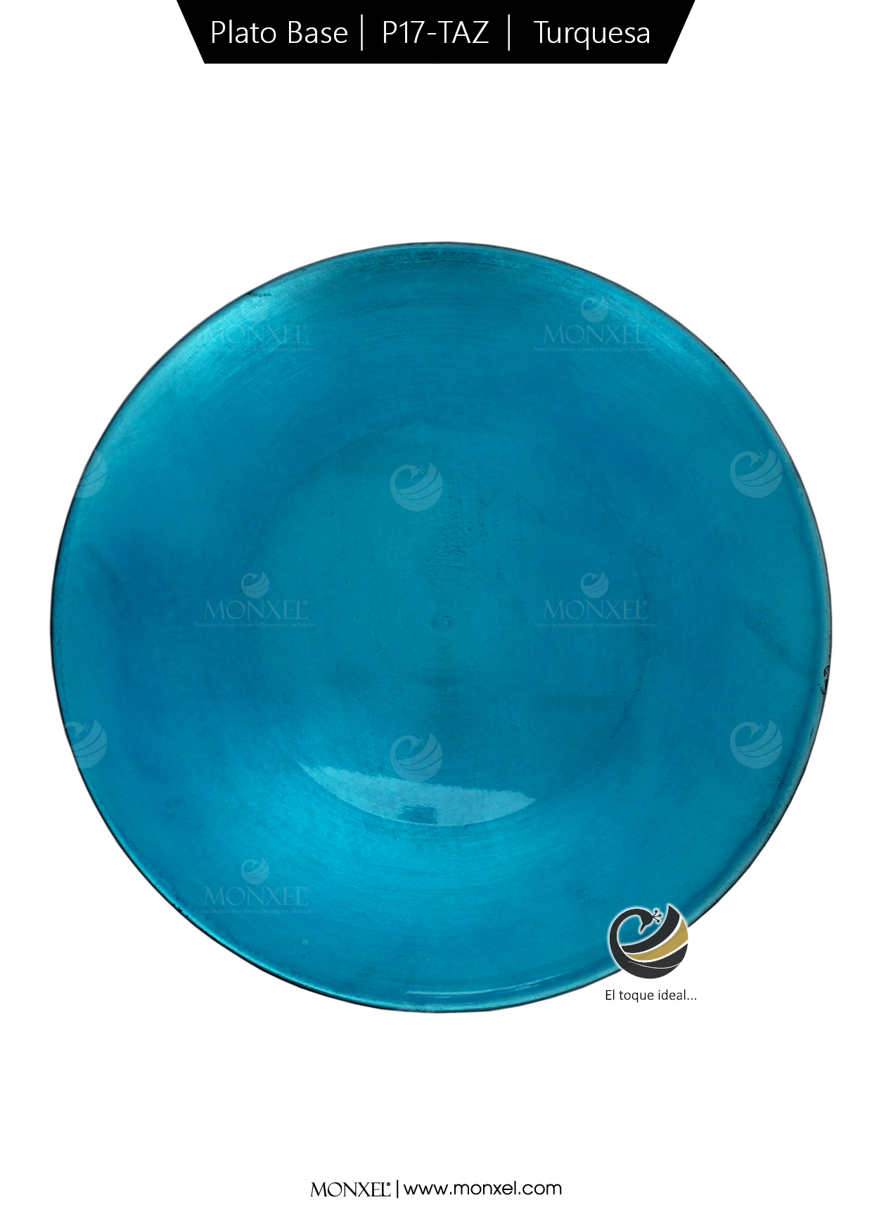 Plato Base P17-TAZ Turquesa 33 cm. (Polipropileno)
