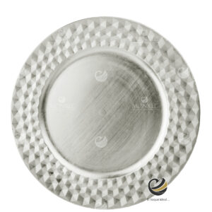 Plato Base P176-MOS Plata 33 cm. (Polipropileno)