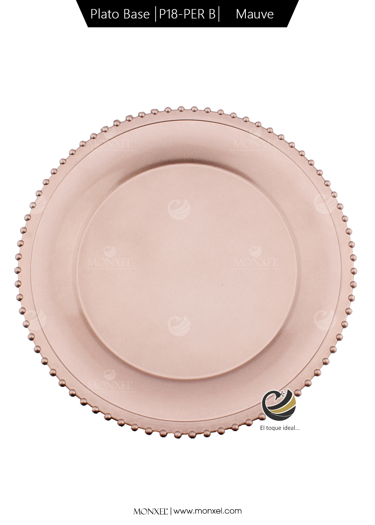 Plato Base P18-PER B Mauve 33 cm. (Polipropileno)