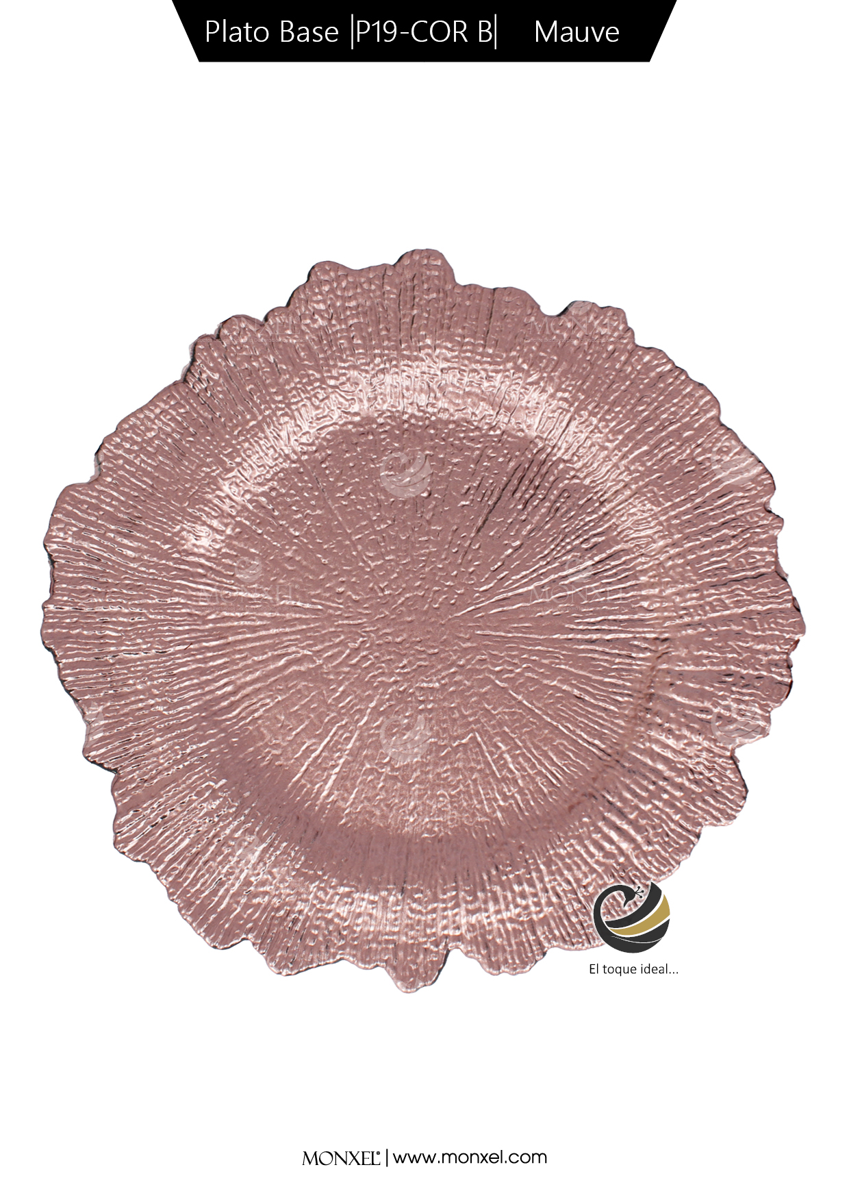 Plato Base P19-COR B Mauve 33 cm. (Polipropileno)
