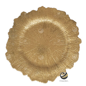 Plato Base P19-COR B Oro 33 cm. (Polipropileno)