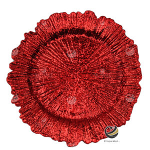 Plato Base P19-COR Rojo 33 cm. (Polipropileno)