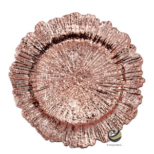 Plato Base P19-COR Rosa Oro 33 cm. (Polipropileno)